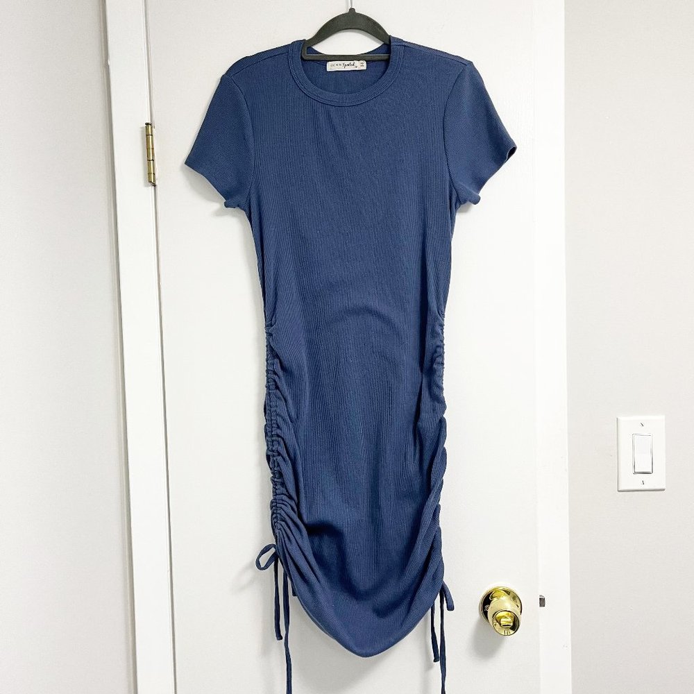 Live to be Spoiled Women's Ribbed Dress with Cinching and Ties